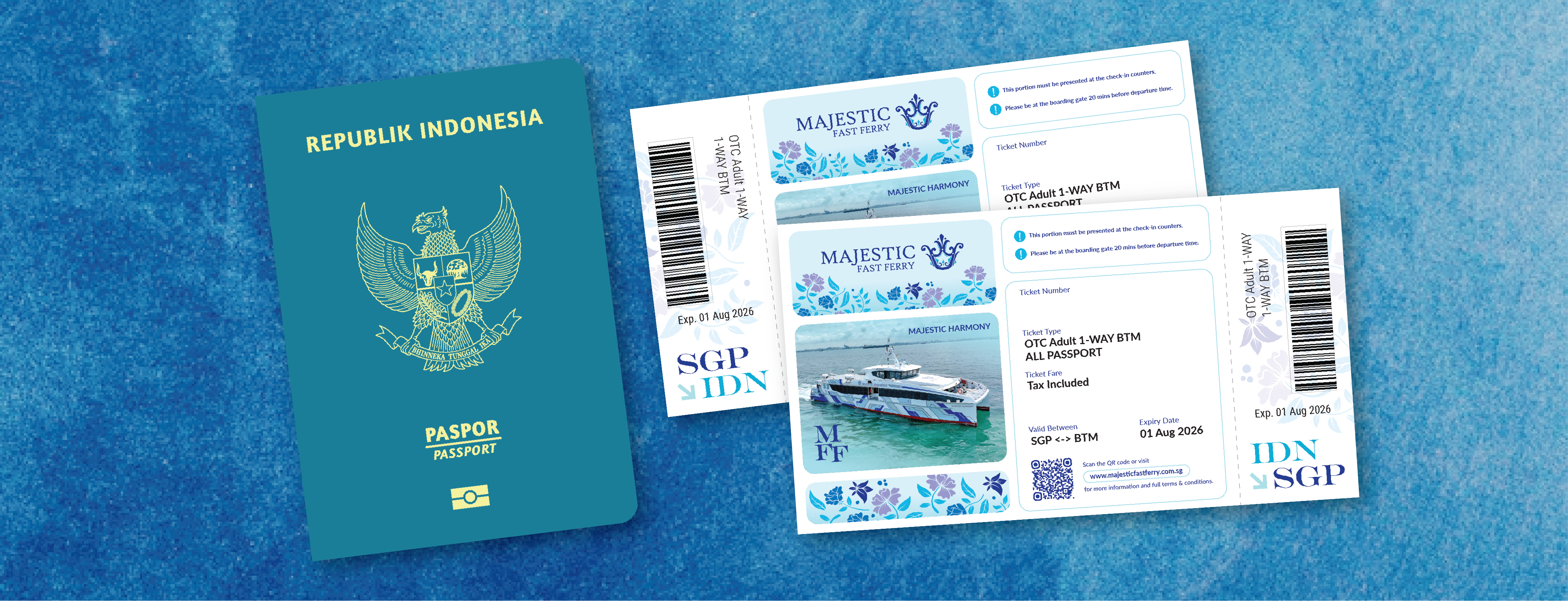 10 pcs x (INDONESIA PASSPORT ONLY)|1-Way Ticket Bundle